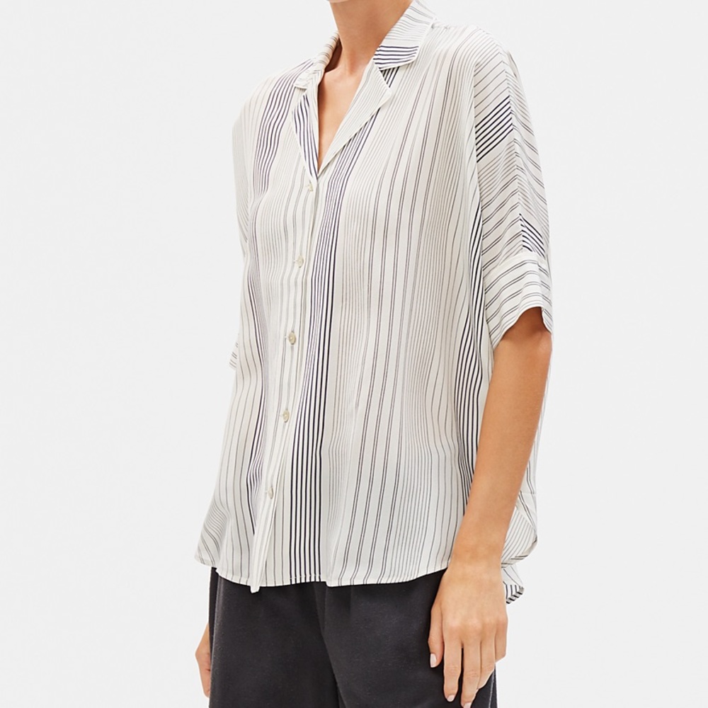 STRIPE SILK CREPE DE CHINE SHIRT

EILEEN FISHER
